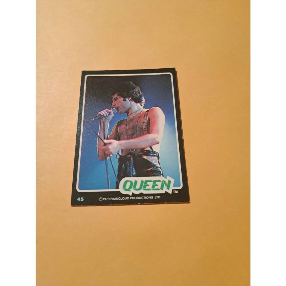 Vintage 1979 Raincloud Productions Queen Trading Card #45 Rock Band Memorabilia